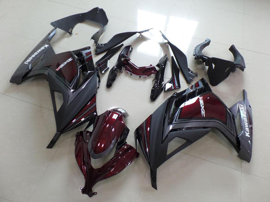 2013-2016 Kawasaki Ninja ZX300R Dark Red And Grey Fairing Kit