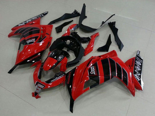 2013-2016 Kawasaki Ninja ZX300R Red Black Airfore Fairing Kit