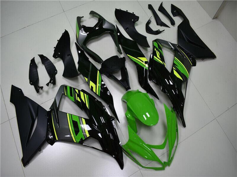 Purchase 2013-2018 Green Yellow Glossy Black Matte Black Kawasaki ZX6R Motorcycle Fairings UK