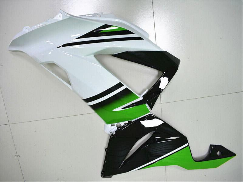 Purchase 2013-2018 Green White Glossy Black Kawasaki ZX6R Motorcycle Fairings UK