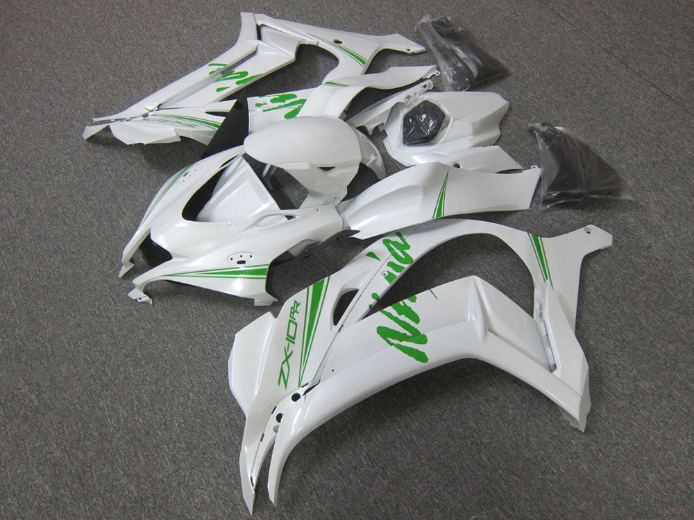 2016-2019 Kawasaki Ninja ZX10R White Green Fairing Kit
