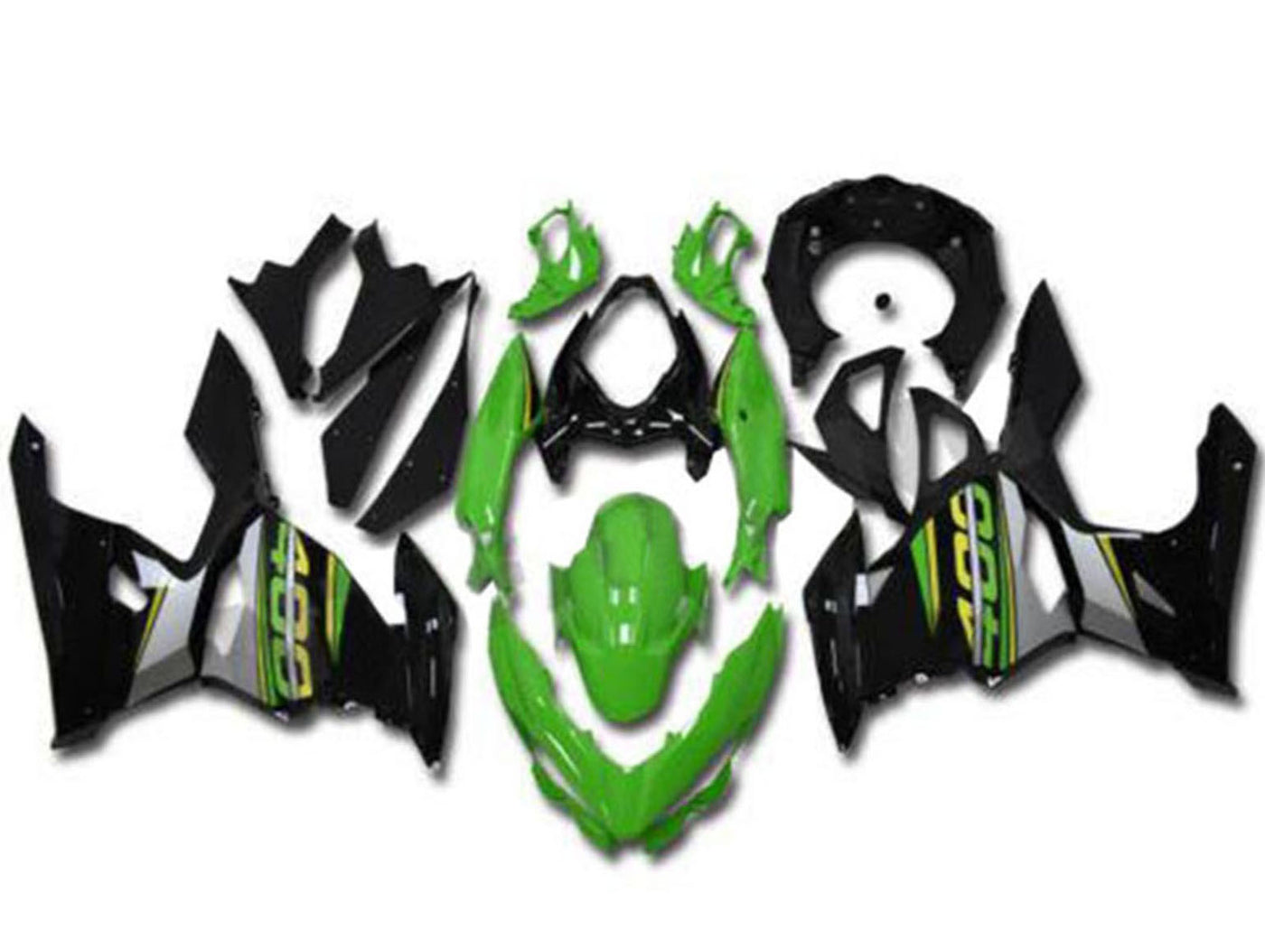 2018-2020 Kawasaki EX400 Green Black Fairing Kit
