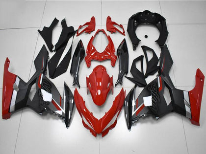 2018-2020 Kawasaki EX400 Red Black Fairing Kit
