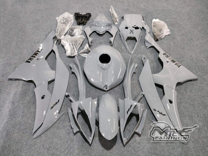 2008-2016 Yamaha YZF-R6 Gray with Black Decal Fairing Kit