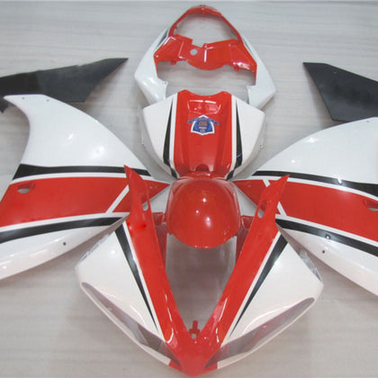 2009-2011 Yamaha YZF-R1 Red and White Fairing Kit