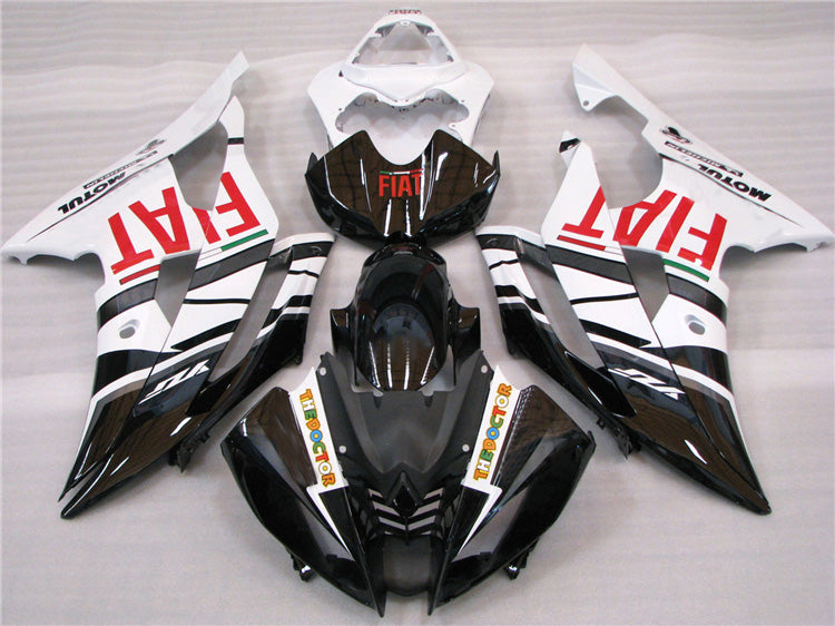 2008-2016 Yamaha YZF-R6 Black and White Fairing Kit