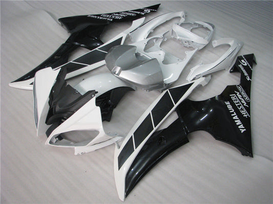 2008-2016 Yamaha YZF-R6 Silver and Black Fairing Kit