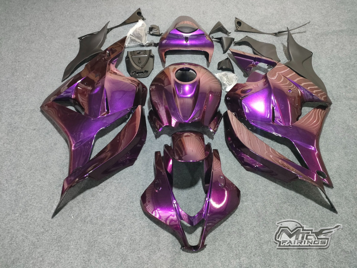 2007-2008 Honda CBR600RR Chameleon Purple/red Fairing Kit