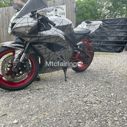 2007-2008 Honda CBR600RR Half Gray/white Fairing Kit