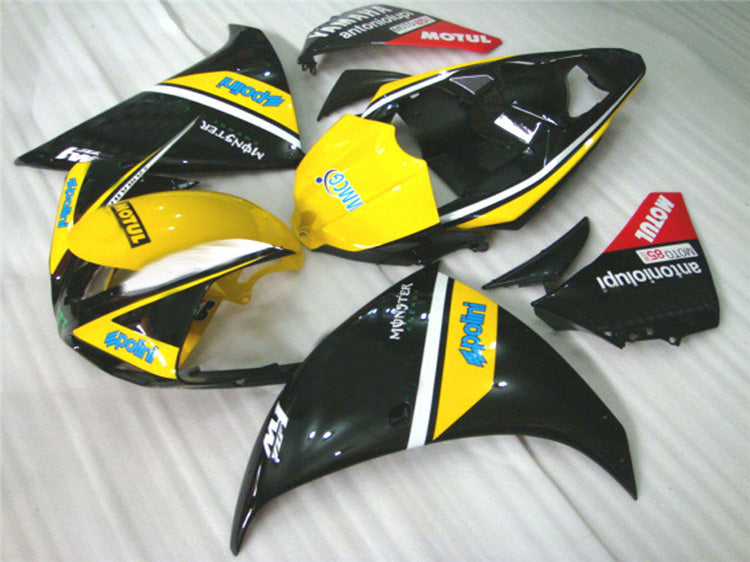 2009-2011 Yamaha YZF-R1 Yellow and Black Fairing Kit