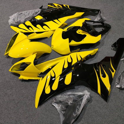 2008-2016 Yamaha YZF-R6 Yellow Flame Fairing Kit