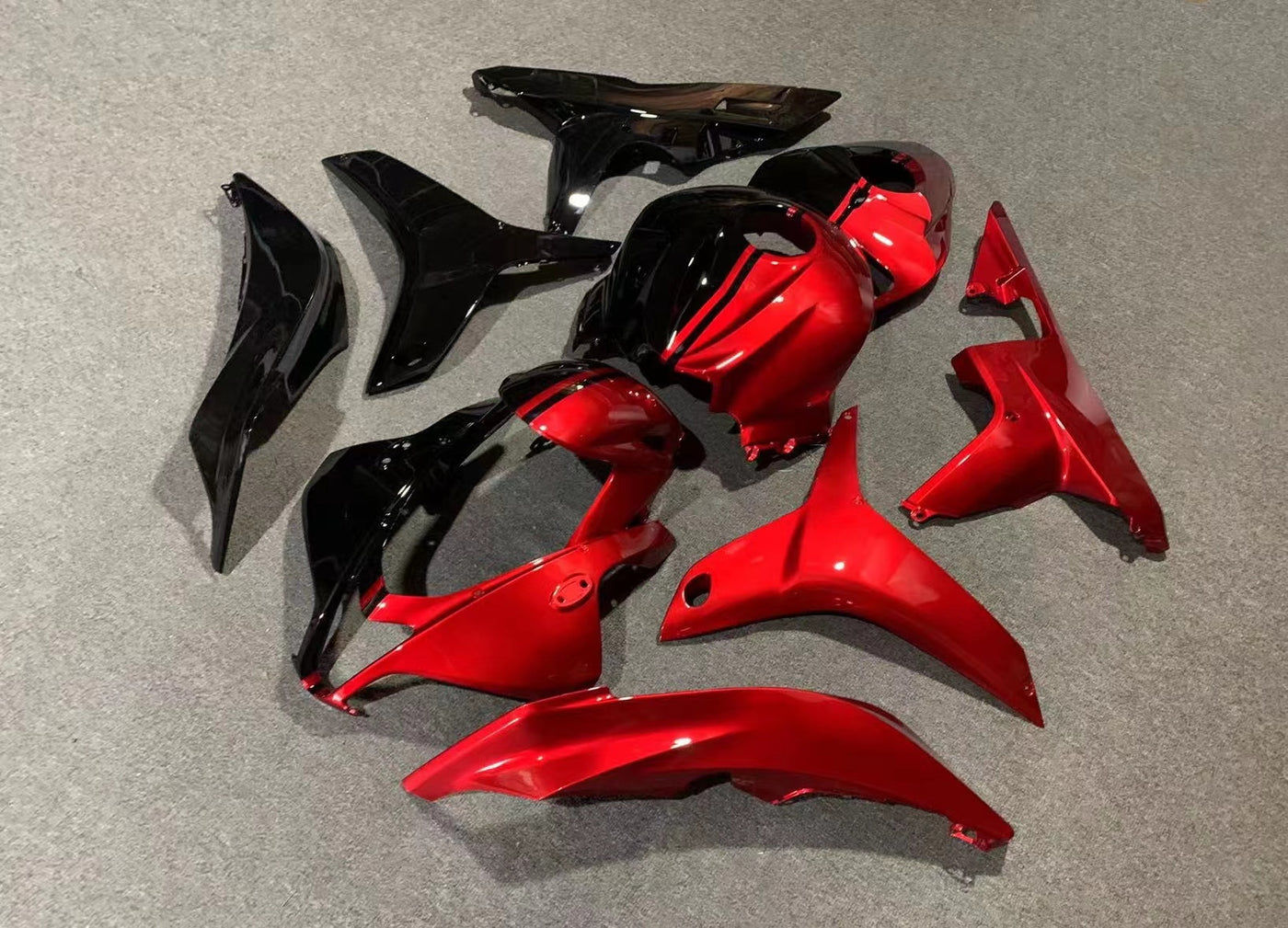 2007-2008 Honda CBR600RR Red and Black Fairing Kit