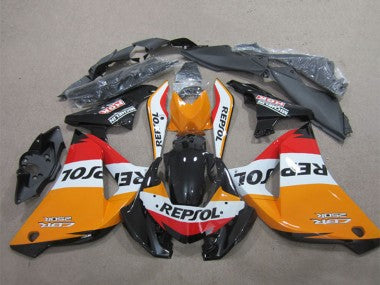Purchase 2011-2016 Orange White Red Glossy Black Repsol Honda CBR125R Motorcycle Fairings UK