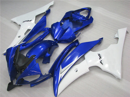 2008-2016 Yamaha YZF-R6 Blue and White Fairing Kit