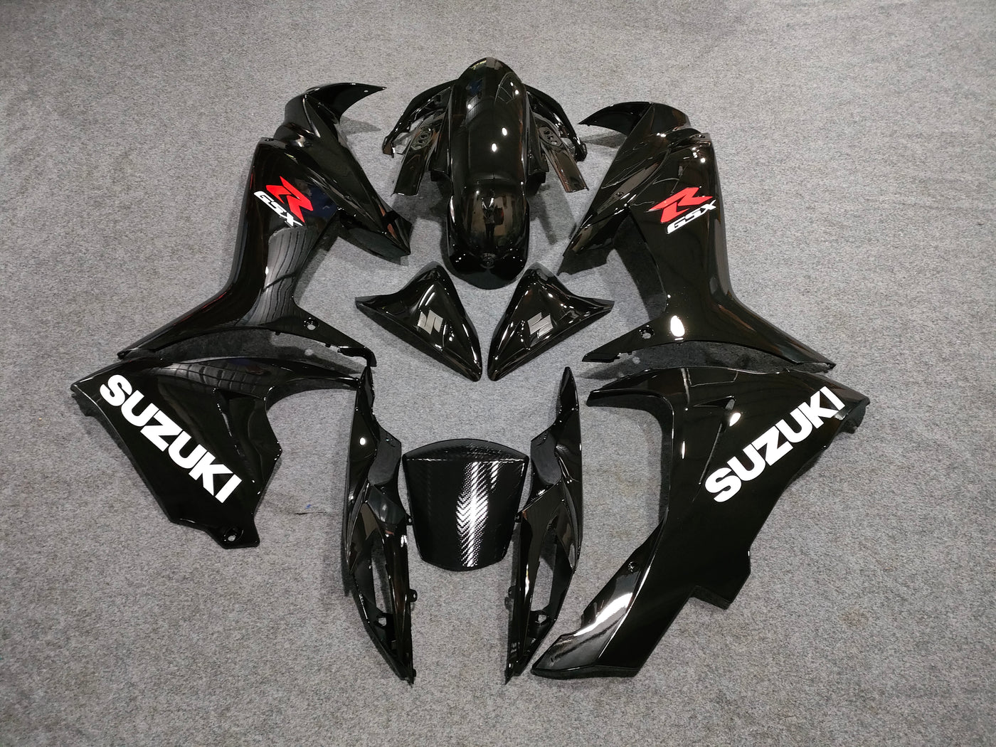 2011-2022 Suzuki GSX-R600 750 Black Fairing Kit