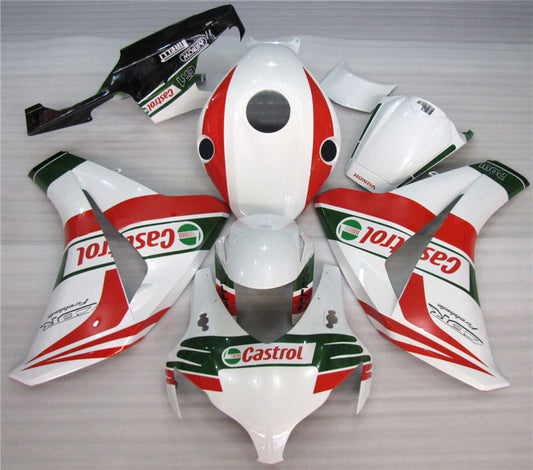 2008-2011 Honda CBR1000RR Red and White HRC Fairing Kit
