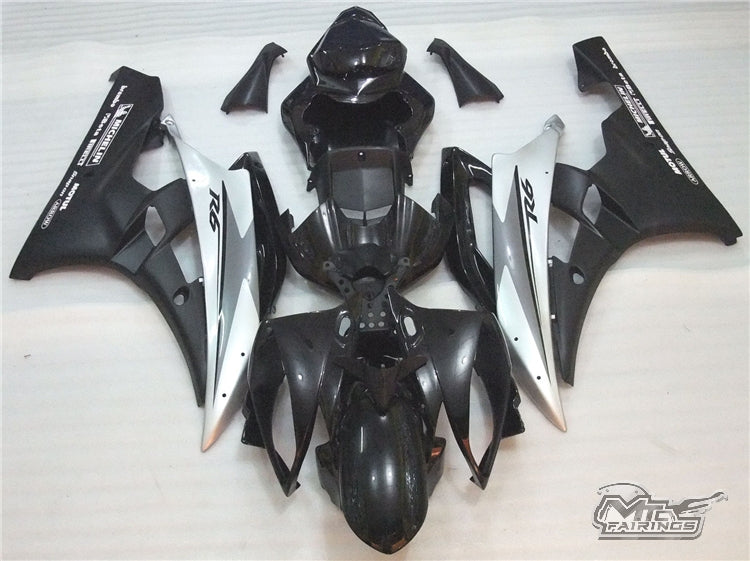 2006-2007 Yamaha YZF-R6 Matte Black Fairing Kit