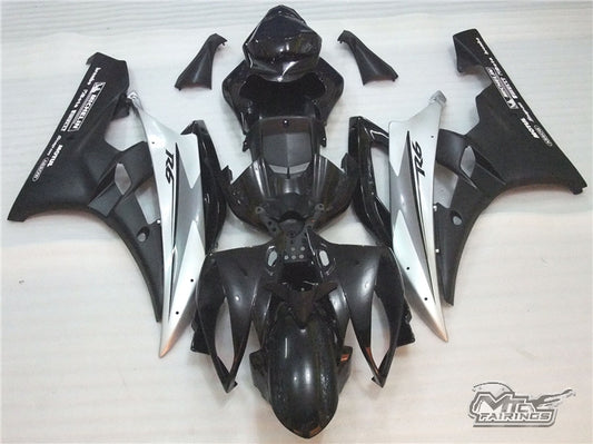 2006-2007 Yamaha YZF-R6 Matte Black Fairing Kit
