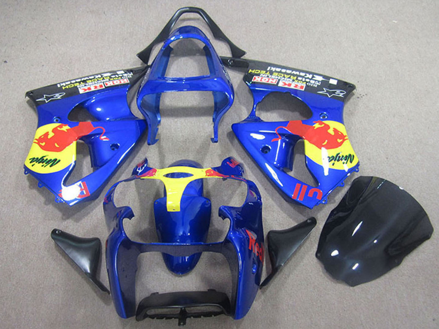Kawasaki Ninja Motorcycle Zx 6R 2000 2002 Fairings Fairing Kit