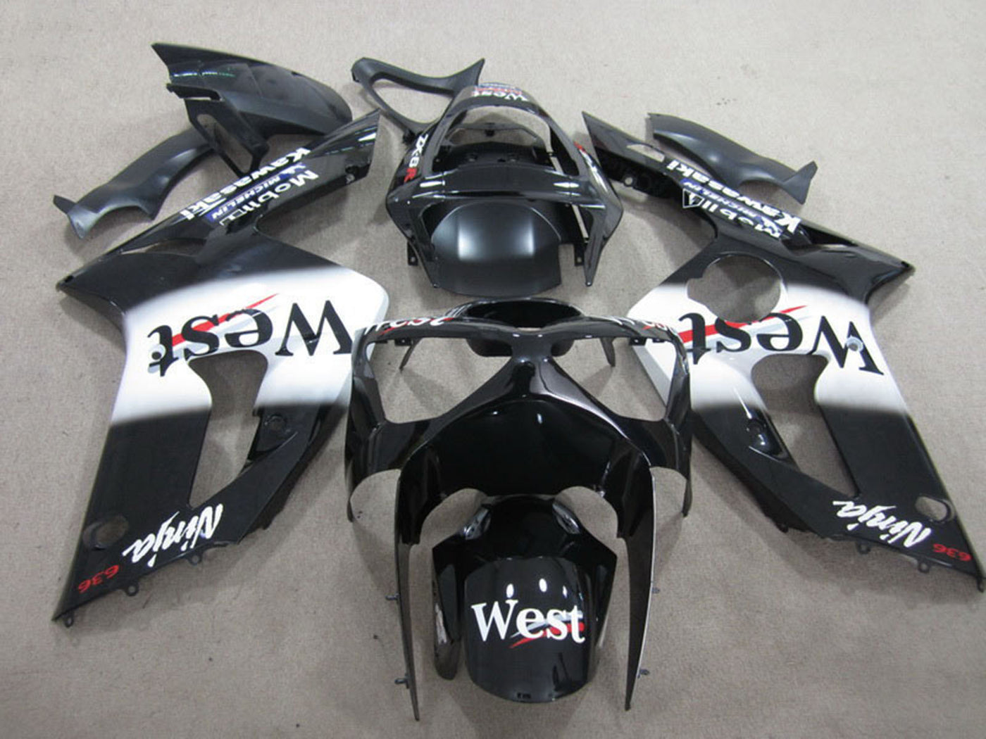 Kawasaki Ninja Motorcycle Zx 6R 2003 2004 Fairings Fairing Kit