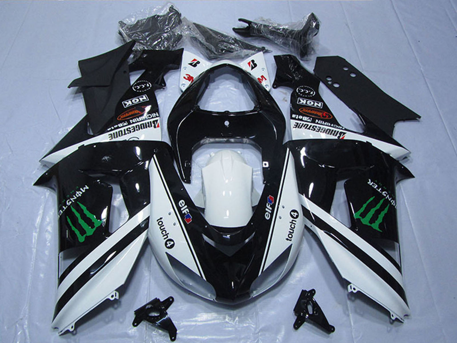 Kawasaki Ninja Motorcycle Zx 6R 2007 2008 Fairings Fairing Kit