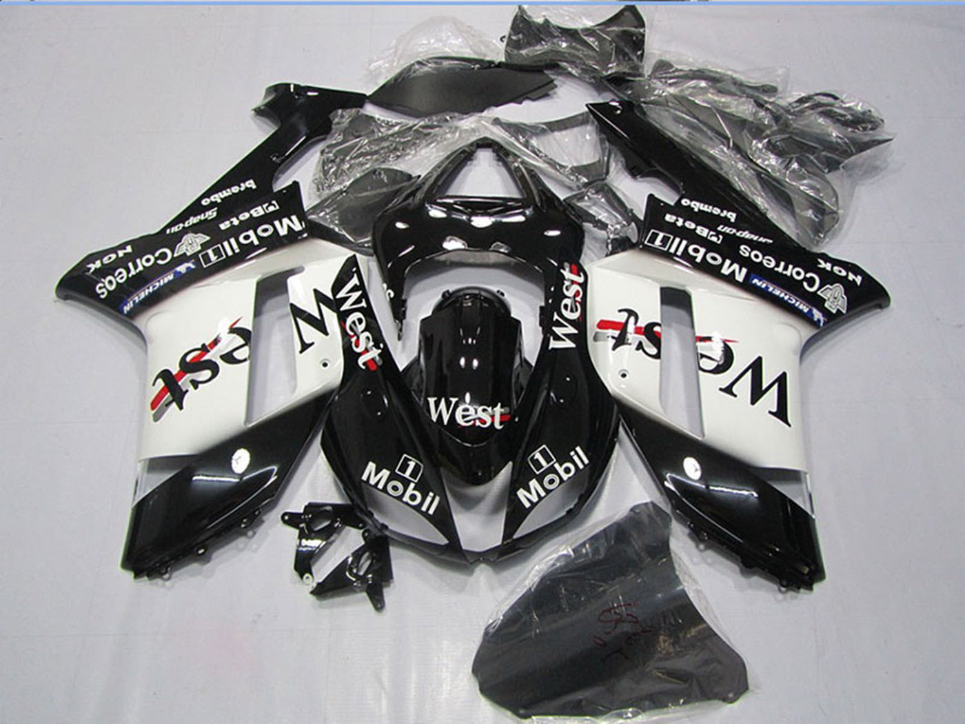Kawasaki Ninja Motorcycle Zx 6R 2007 2008 Fairings Fairing Kit