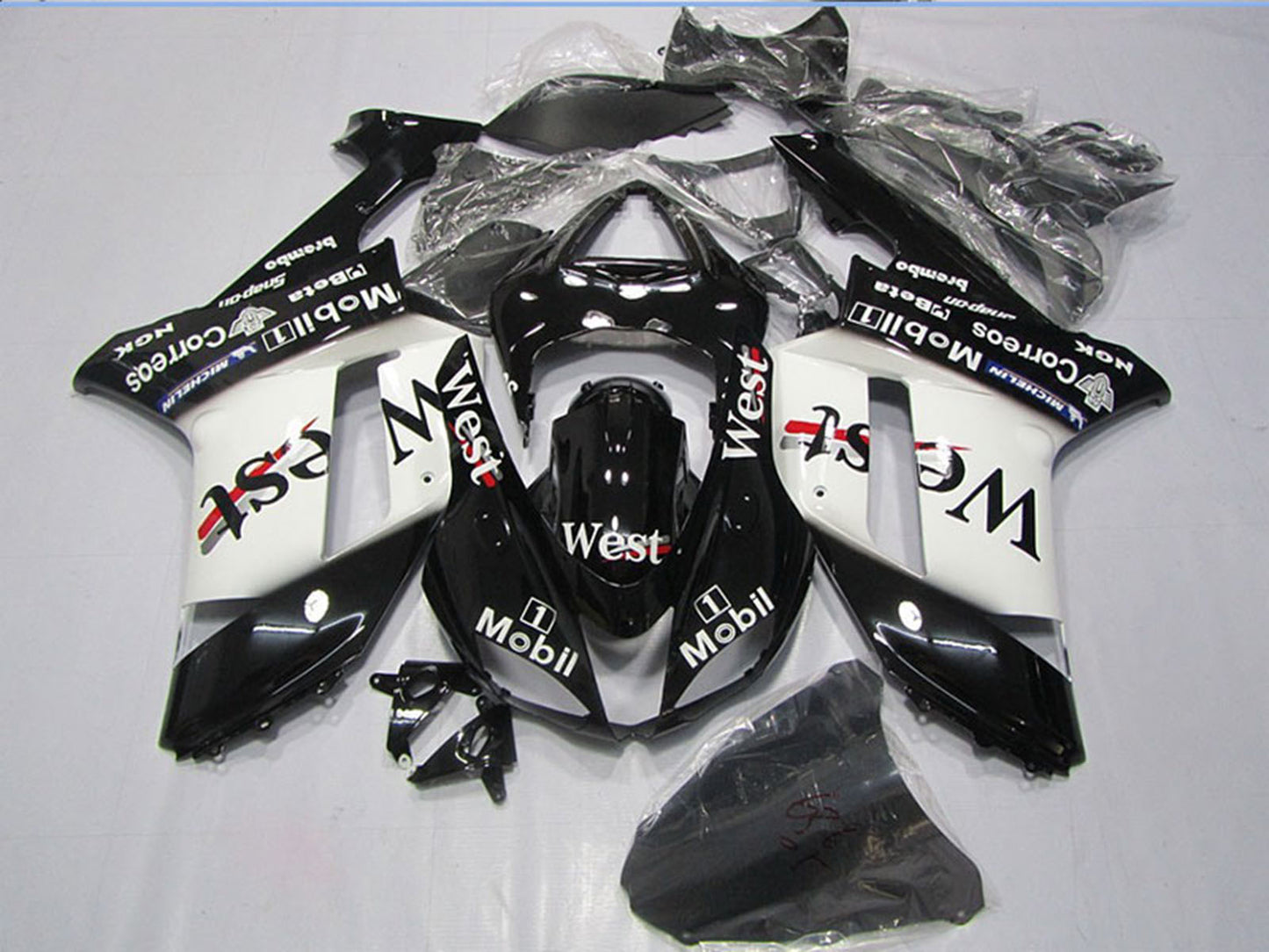 Kawasaki Ninja Motorcycle Zx 6R 2007 2008 Fairings Fairing Kit