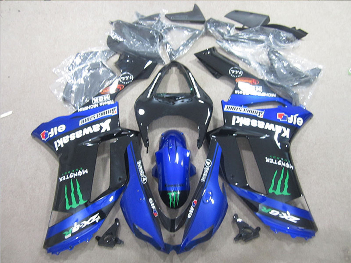 Kawasaki Ninja Motorcycle Zx 6R 2007 2008 Fairings Fairing Kit