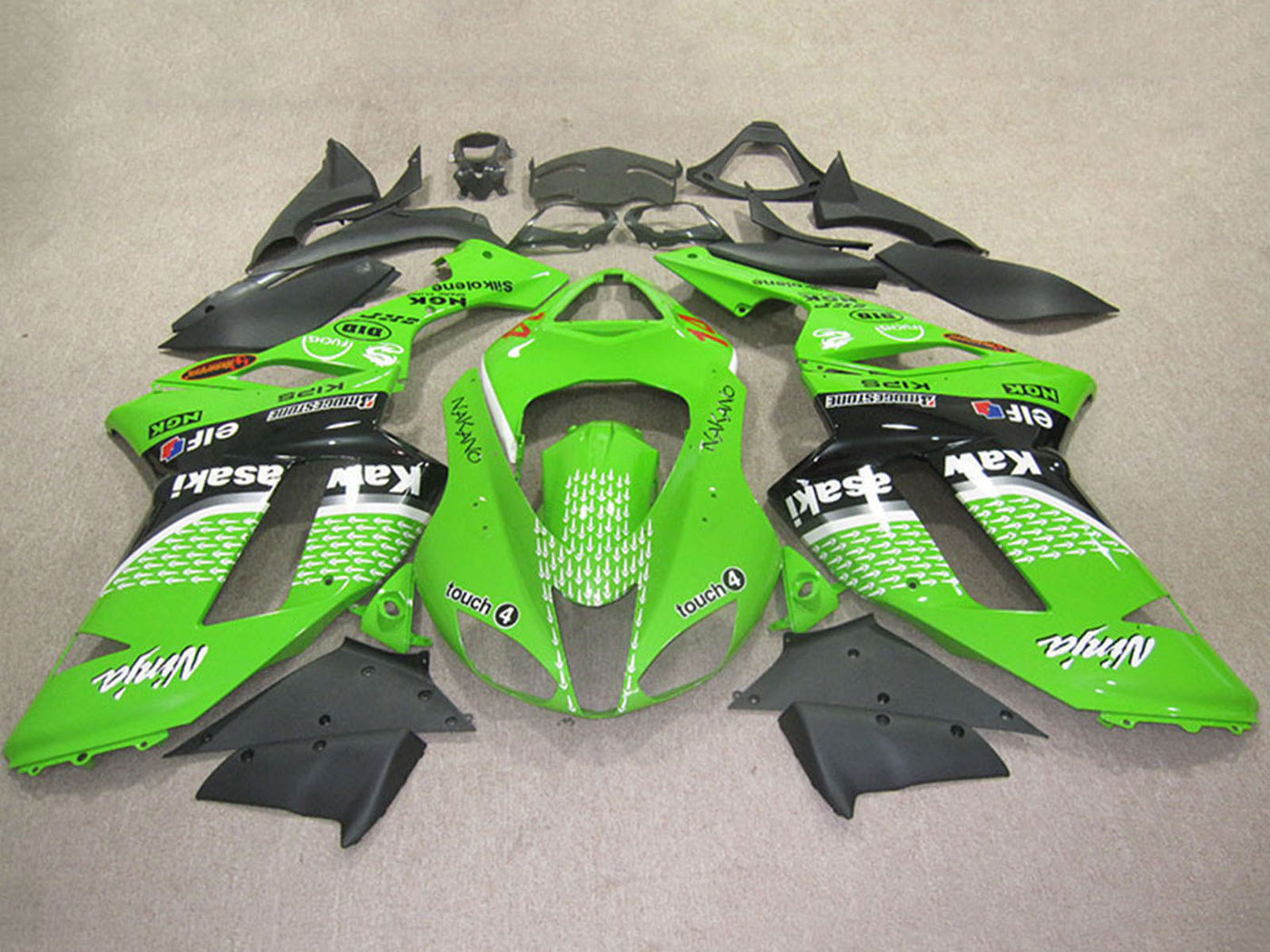 Kawasaki Ninja Motorcycle Zx 6R 2007 2008 Fairings Fairing Kit