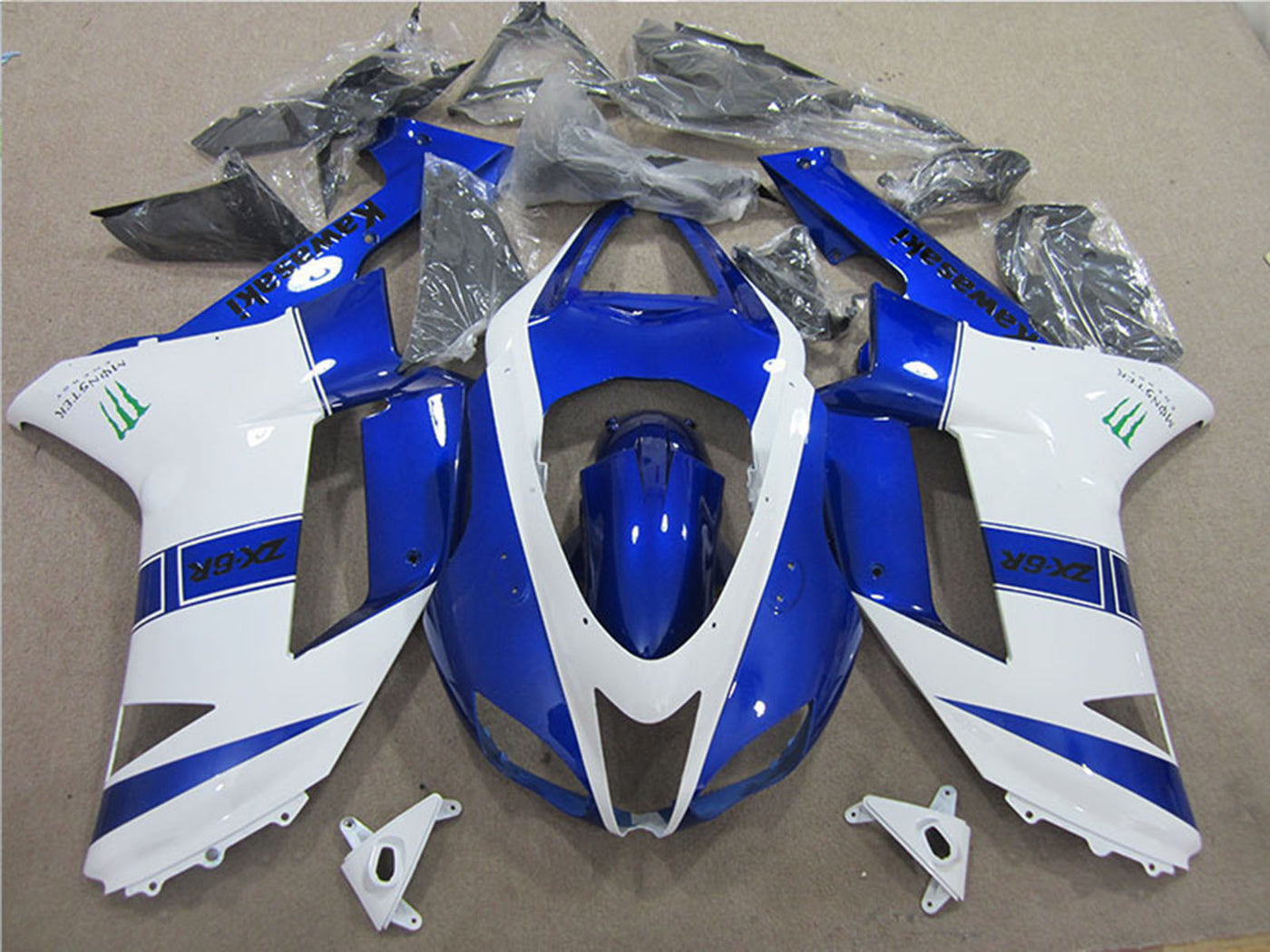 Kawasaki Ninja Motorcycle Zx 6R 2007 2008 Fairings Fairing Kit