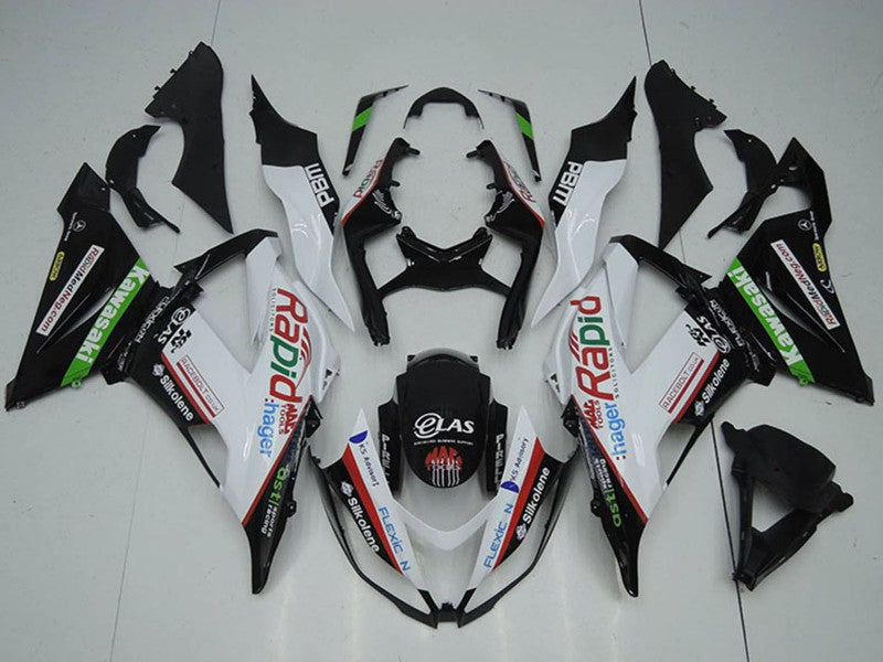 Purchase 2013-2018 White Green Black Red Rapid Kawasaki ZX6R Motorcycle Fairings UK