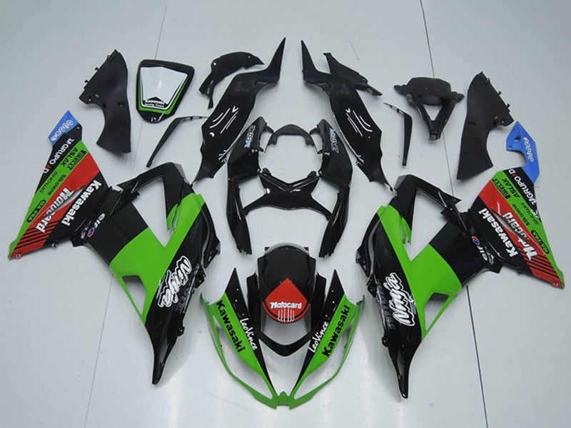 Purchase 2013-2018 Glossy Black Green Red Blue Motocard Kawasaki ZX6R Motorcycle Fairings UK