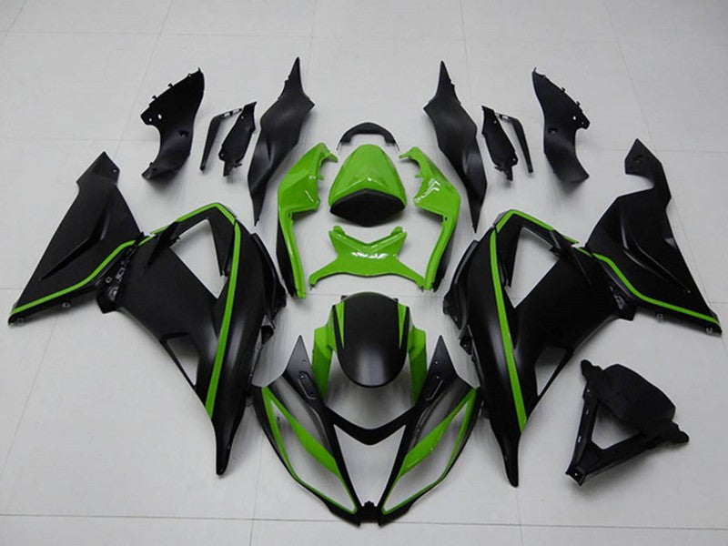 Purchase 2013-2018 Green Matte Black Kawasaki ZX6R Motorcycle Fairings UK