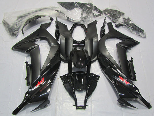 2011-2015 Glossy Black Matte Black Red Decal Kawasaki ZX10R Fairing Kit