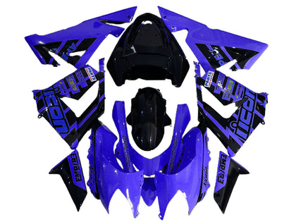 2004-2005 Kawasaki ZX-10R Blue and Black Logo Fairing Kit