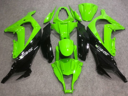 2016-2019 Kawasaki ZX-10R Green Glossy Black Fairing Kit