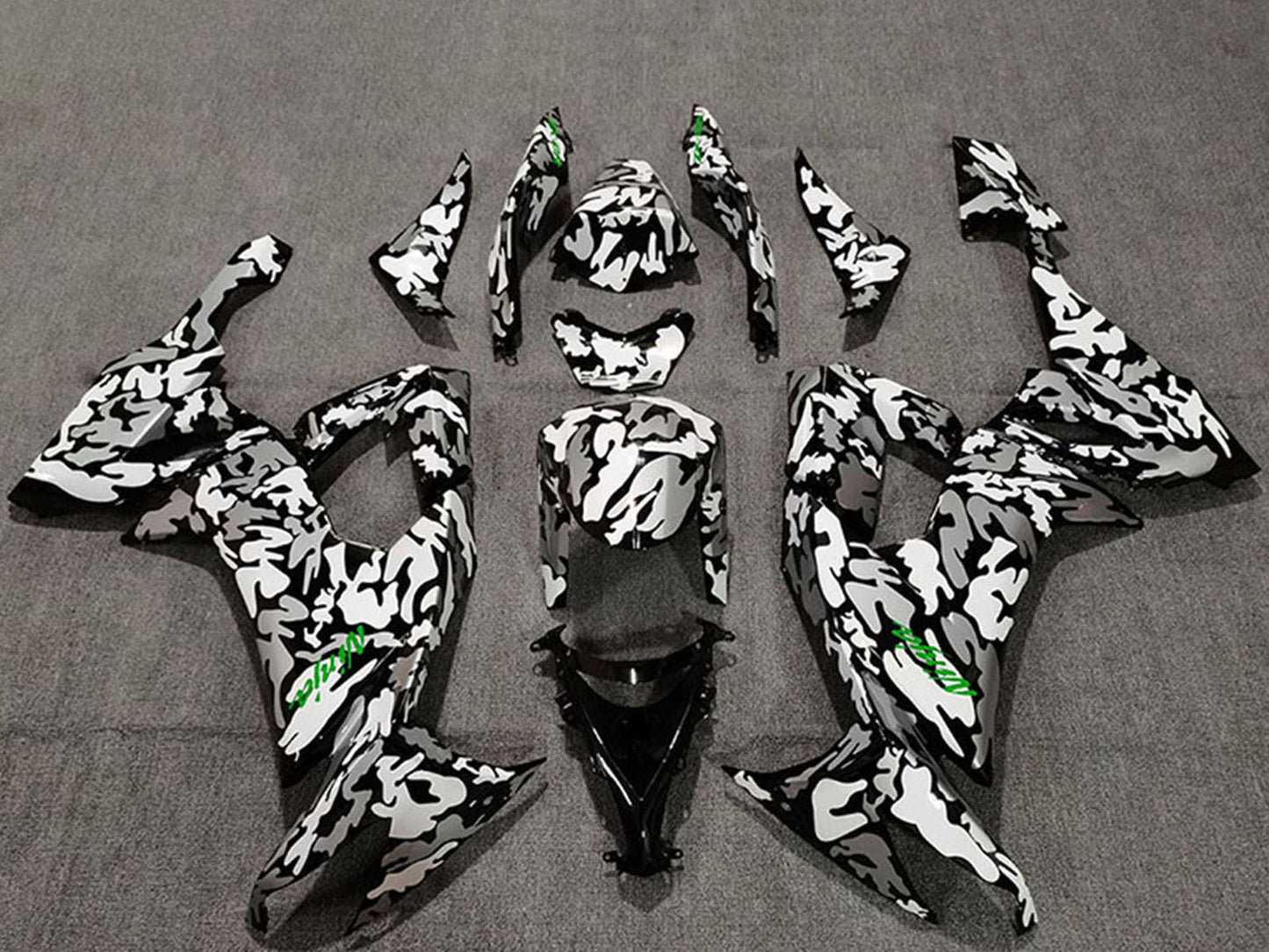 2008-2010 Camouflage Green Decals Kawasaki ZX10R Fairing Kit