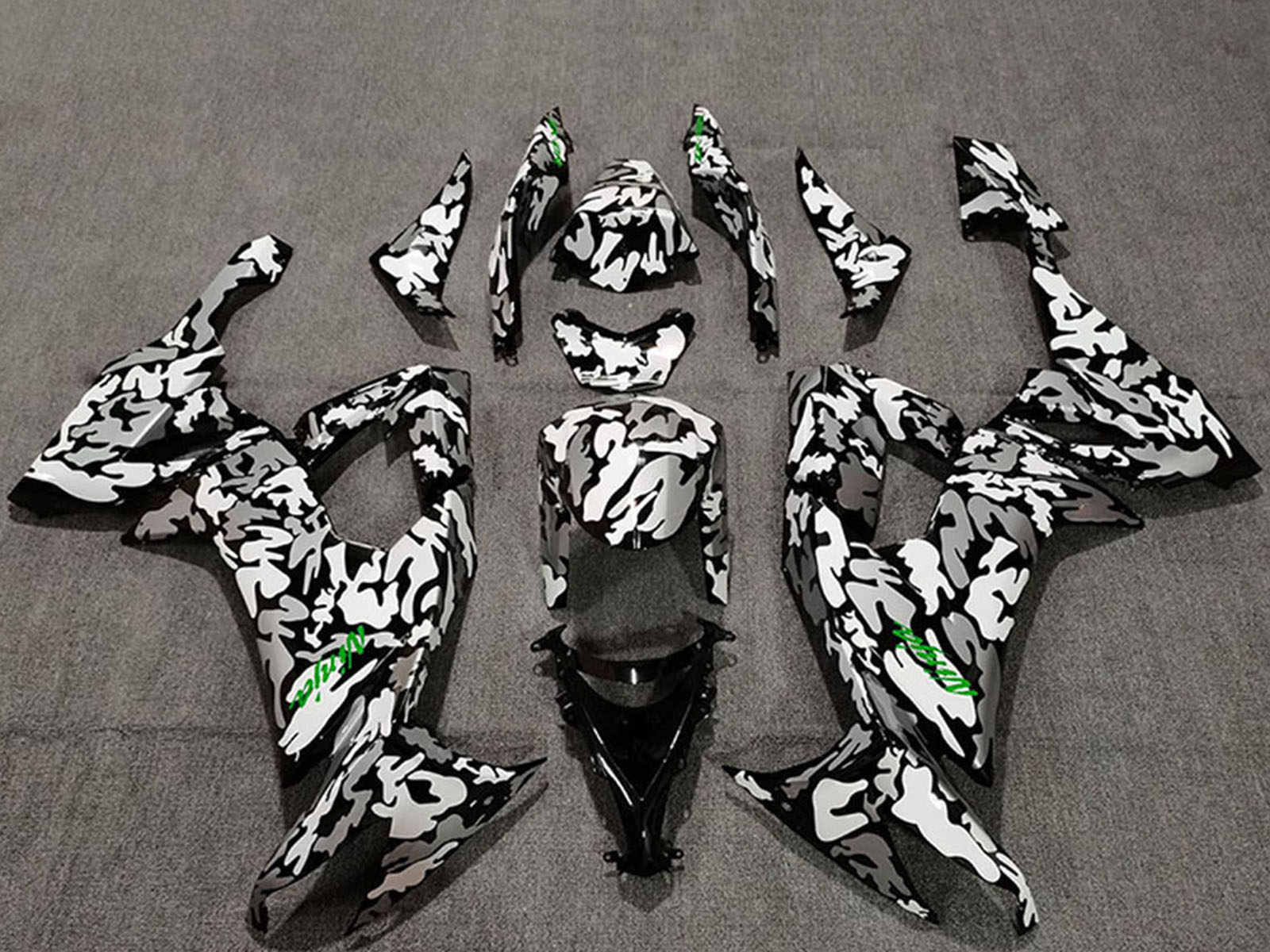 2008-2010 Camouflage Green Decals Kawasaki ZX10R Fairing Kit