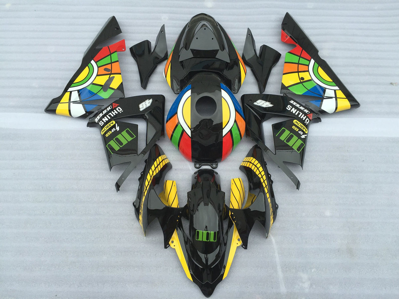 2004-2005 Color Wheel Kawasaki ZX10R Fairing Kit