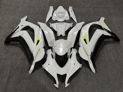 2016-2019 Kawasaki ZX-10R Pearl White Yellow Matte Black Fairing Kit