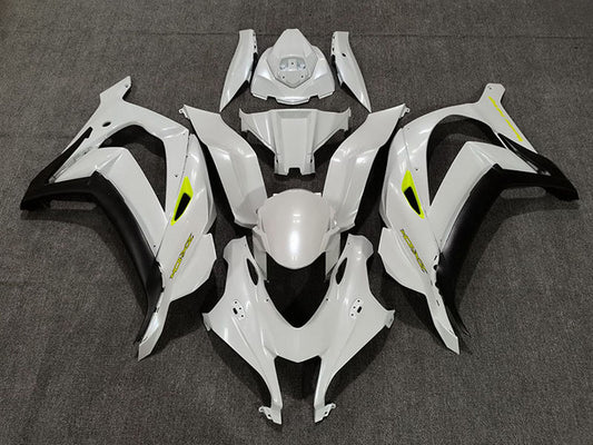 2016-2019 Pearl White Yellow Matte Black Kawasaki ZX10R Fairing Kit