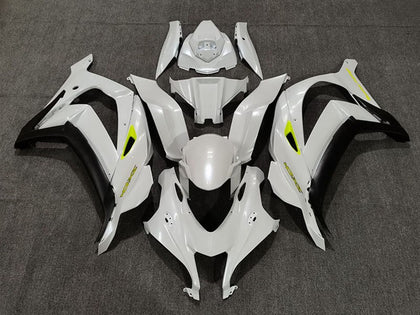 2016-2019 Kawasaki ZX-10R Pearl White Yellow Matte Black Fairing Kit