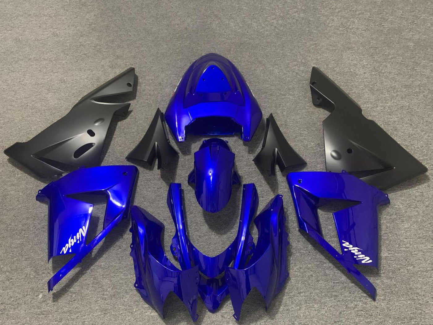 2004-2005 Glossy Blue And Black Kawasaki ZX10R Fairing Kit