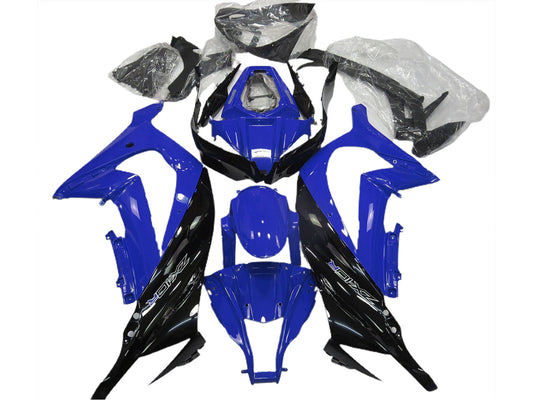 2011-2015 Blue Glossy Black Kawasaki ZX10R Fairing Kit