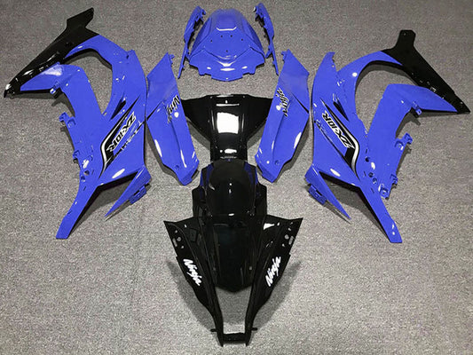 2011-2015 Blue Glossy Black Kawasaki ZX10R Fairing Kit