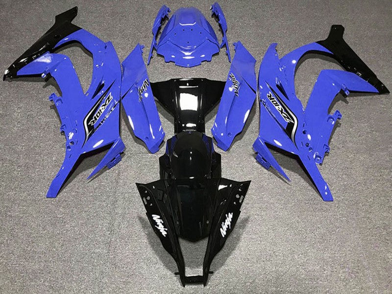 Purchase 2011-2015 Blue Glossy Black Kawasaki ZX10R Motorcycle Fairings UK