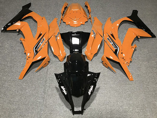 2011-2015 Orange Glossy Black Kawasaki ZX10R Fairing Kit