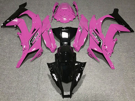 2011-2015 Pink Glossy Black Kawasaki ZX10R Fairing Kit