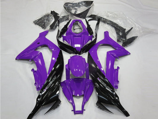 2011-2015 Purple Glossy Black Kawasaki ZX10R Fairing Kit