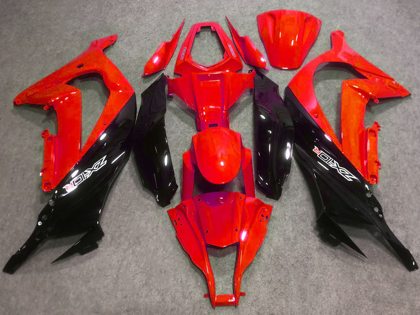 2016-2019 Red Glossy Black Kawasaki ZX10R Fairing Kit